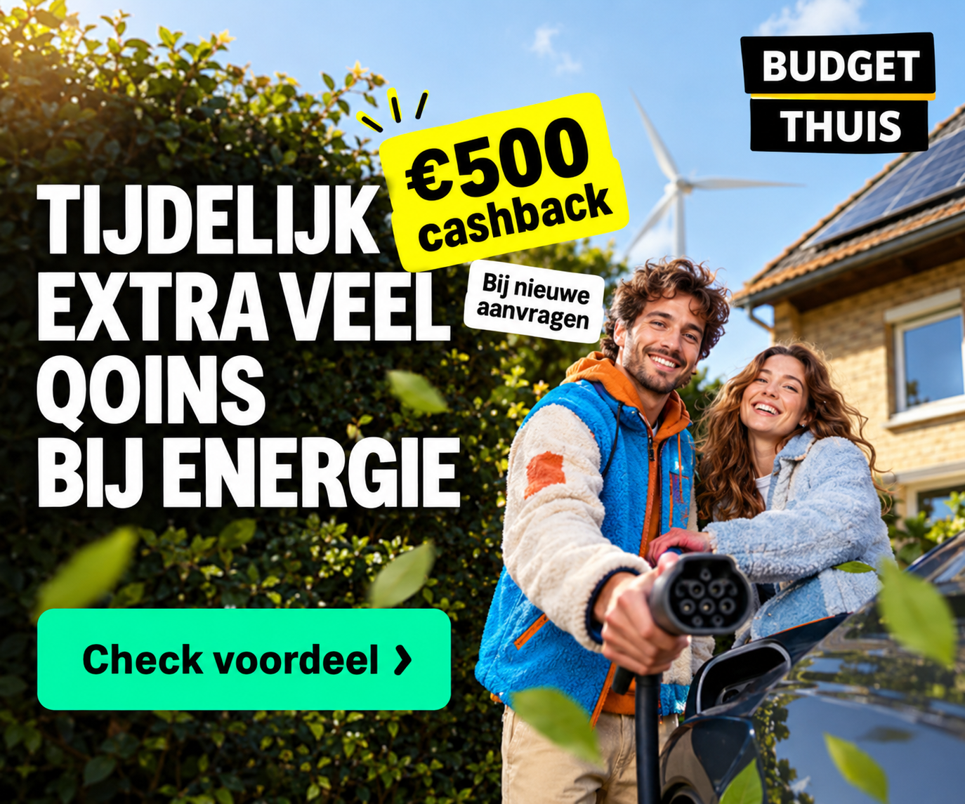 €500 Cashback voor Energie