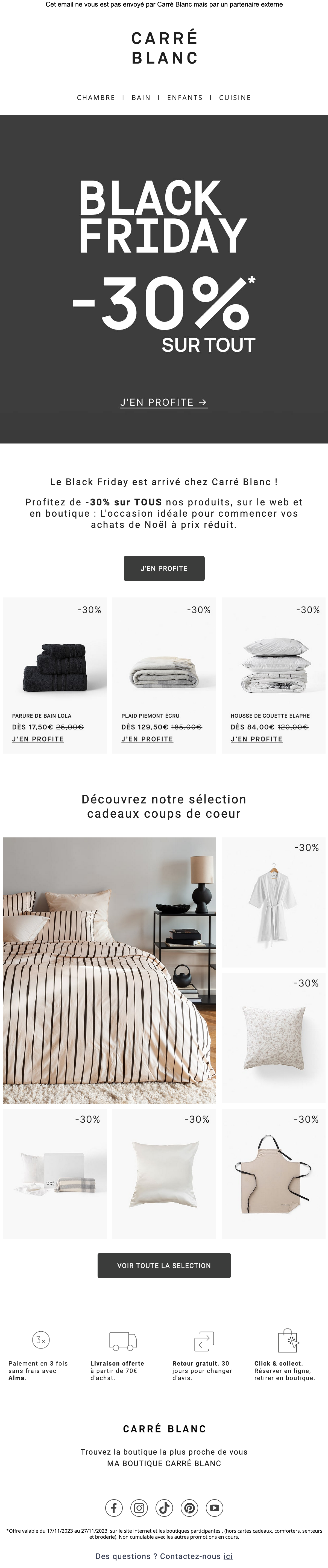 Carre Blanc emailing